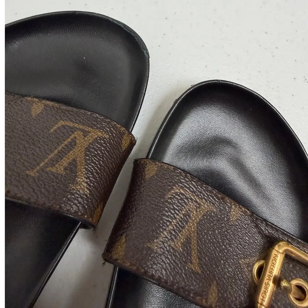 Louis Vuitton Monogram Flat Comfort Mule Sandals EU 37- US 7 - Picture 5 of 16